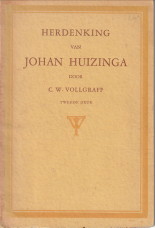 VOLLGRAFF, C.W - Herdenking van Johan Huizinga