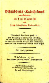  - Gesundheits-Katechismus zum Gebrauche in den Schulen und beym huslichen Unterrichte. Bckeburg, Althaus, 1794