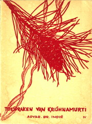 KRISHNAMURTI, J - Toespraken van Krishnamurti IV Adyar. Brits Indi