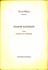 SINNINGHE, JACQUES R.W - Haagse kastelen