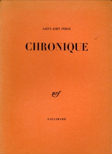 SAINT-JOHN PERSE - Chronique