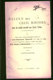 WAAL, D.C. DE - BEWERKT DOOR AFRICANUS - Reizen met Cecil Rhodes door de wilde wereld van Zuid-Afrika  )