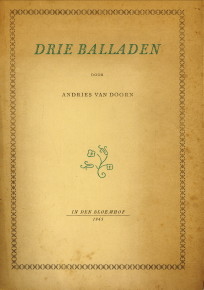DOORN, ANDRIES VAN (= W.J.M.A. ASSELBERGS) - Drie balladen