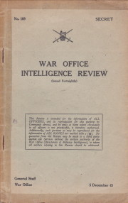  - War Office Intelligence Review no. 109