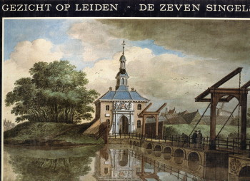 KLEIBRINK, HERMAN / SPRUIT, RUUD (MET BIJSCHRIFTEN VAN WILLEM POSTEL) - Gezicht op Leiden - de zeven singels