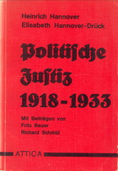HANNOVER, HEINRICH / HANNOVER-DRCK, ELISABETH - Politische Justiz 1918 - 1933