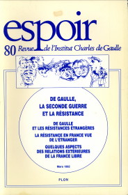  - Espoir Revue de l'Institut Charles de Gaulle n 80