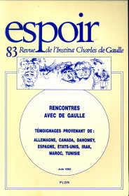  - Espoir Revue de l'Institut Charles de Gaulle n 83