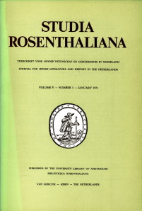  - Studia Rosenthaliana, Volume V- number 1 and 2 (1971), Tijdschrift voor Joodse wetenschap en geschiedenis in Nederland. Journal for Jewish Literature and History in the Netherlands