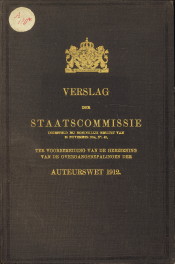  - Verslag der Staatscommissie ter voorbereiding van de herziening van de overgangsbepalingen der Auteurswet 1912