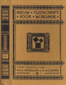 VERKAART, H.G.A. EN WIJDENES, P. (ONDER REDACTIE VAN) - Nieuw tijdschrift voor wiskunde, 11e jaargang 1923/24