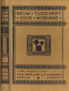 VERKAART, H.G.A. EN WIJDENES, P. (ONDER REDACTIE VAN) - Nieuw tijdschrift voor wiskunde, 13e jaargang 1925 /26
