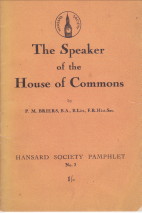 BRIERS, P.M - The speaker of the House of Commons
