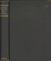 HEMINGWAY, ERNEST - For whom the bell tolls