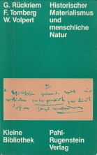 RCKRIEM, GEORG (HRSG) - historischer materialismus und menschliche Natur