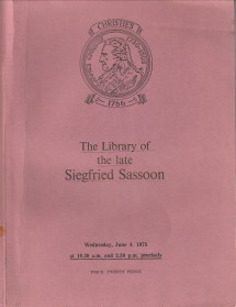  - The library of the late Siegfried Sassoon