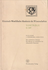 ERDBERG-CONSTEN, ELEANOR V - Die Architektur Taiwans. Ein Beitrag zur Geschichte der chinesischen Baukunst