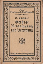 SOMMER, GEORG - Geistige Veranlagung und Vererbung