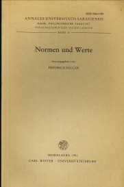 HILLER, FRIEDRICH (HERAUSGEGEBEN VON) - Normen und Werte