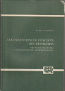 HAMMER, FELIX - Die exzentrischen Position des Menschen. Helmuth Plessners philosophische Anthropologie